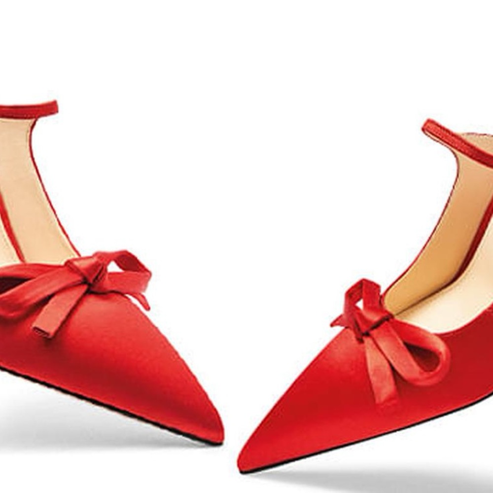 Prada red satin Mary-Jane pumps Size 41/US 11